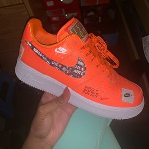 Nike Just Do It Pack orange Air Force Ones